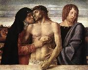 Dead Christ Supported by the Madonna and St John (Pieta) BELLINI, Giovanni